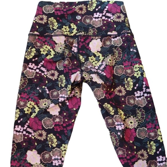 Lululemon Wunder Under Hi Rise Floral 28" Leggings Size 2 - Picture 7 of 15